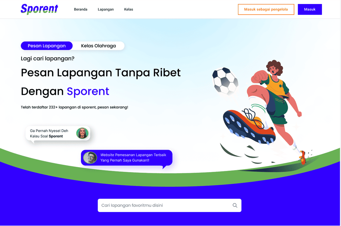 Sporent | Booking Lapangan Online